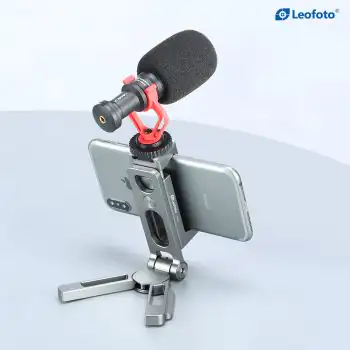 Leofoto PS-2 Silver Smartphone Clamp/Holder/Video/Selfie Stand Arca/RRS Compatible