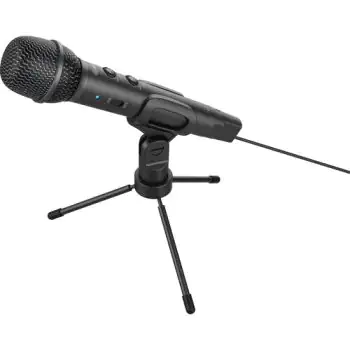 BOYA Handheld Microphone (with Mini Tripod / USB Type-C / USB-A / Lightning Audio Cables Included)