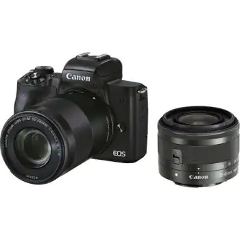 Canon EOS M50 Mark II Mirrorless Camera, Black + EF-M 15-45mm IS STM + EF-M 55-200mm IS STM Lens