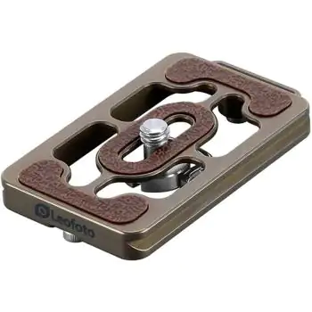 Leofoto NP-65T (Bronze) Titanium NP Series QR Thickness Plate with Wide D Stainless Steel Screw/Arca-Swiss Dovetail