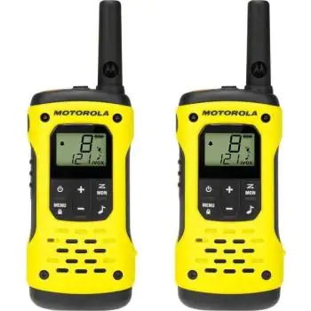 Motorola TLKR T92 H2O Walkie-Talkies, Up to 10 Km Range, 8 Channels and 121 Codes Yellow | A9P00811YWCMAG