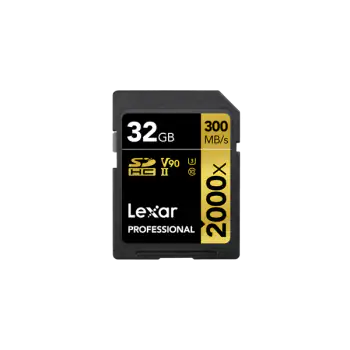 Lexar® Professional 2000x SDHC™/SDXC™ UHS-II Cards 300MBPS-32GB