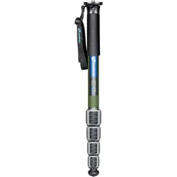 Leofoto MPQ-325C 5-Section Carbon Fiber Sea Monopod with Case/Features Updated Sand/Water-Proof Leg Locking System (Olive Green)