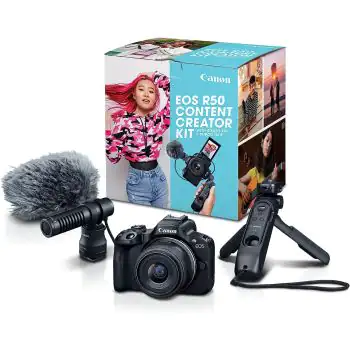 Canon EOS R50 Mirrorless Camera Content Creator Kit, Black