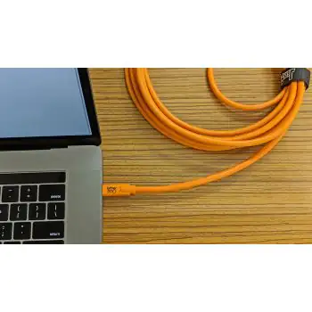 TetherPro USB-C to 2.0 Mini-B 5-Pin, 15' (4.6m) ORG