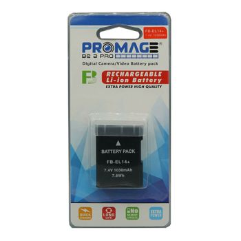 Promage 1030mAh Rechargeable Lithium-ion Battery for Nikon ENEL14+, Black