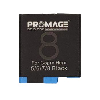 Promage 1220 mAh Rechargeable Battery for GoPro Hero 5/6/7/8, Black