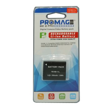 Promage NB11L Rechargeable Lithium-Ion Battery for Canon IXUS 125 HS/150 HS/240 HS/Digital Cameras, Black