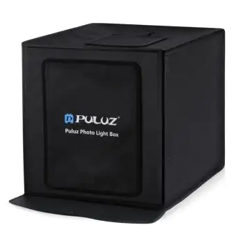 PULUZ 40cm Folding Portable 24W 5500K White Light Dimmable Photo Lighting Studio Shooting Tent Box Kit with 6 Colors (Black, Orange, White, Red, Green, Blue) Backdrops(EU Plug)