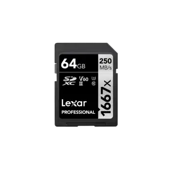 Lexar® Professional 1667x SDXC™ UHS-II Card 250MBPS-64GB