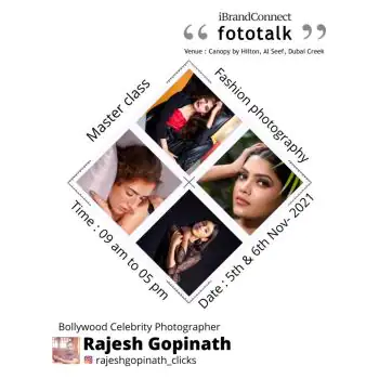 Fashion Photography Master class by Bollywood Celebrity Photographer Rajesh Gopinath