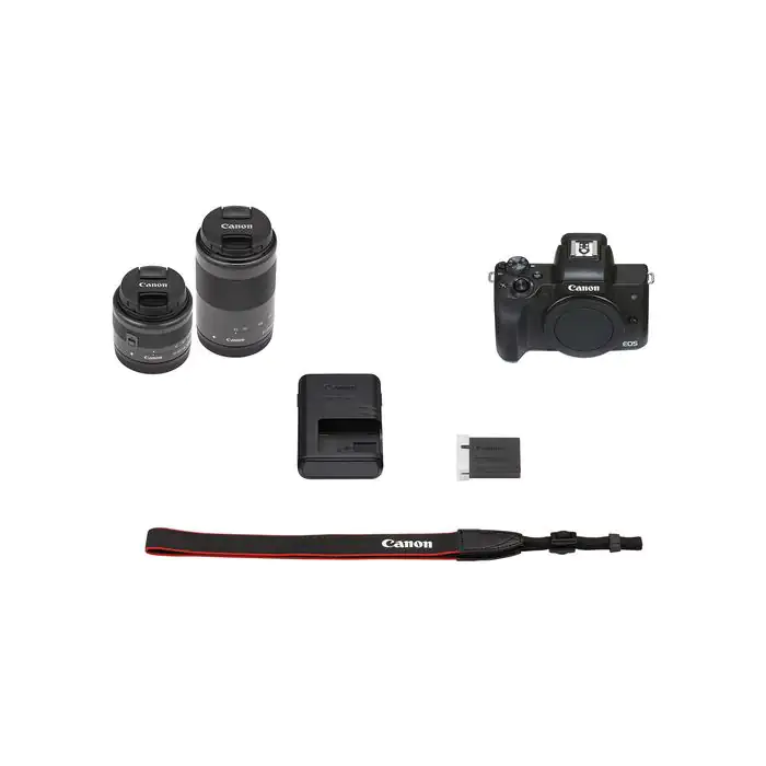 Buy Canon EOS M50 Mark II Mirrorless Camera, Black + EF-M 15-45mm
