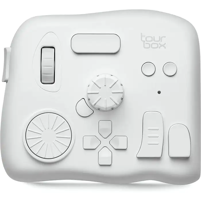 TourBox Elite, Video Photo Editing Controller, Bluetooth 5.0 Customized  Shortcut Keyboard - White